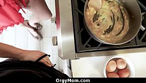 Stepmom Ariella Ferrera Teaches Stepson with Monster Cock