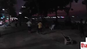 Thai Teen Cherry 18+ Strokes Big White Cock with Skill