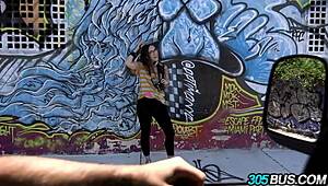 amateur with glasses gets fucked on the bus