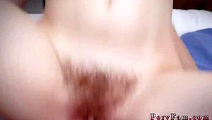 cute teen gets facial for first time, tasting cum during holidays
