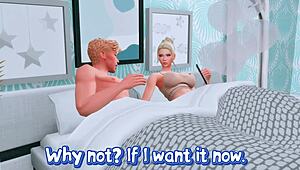 Futanari girlfriend sets up hard anal for cheating wife while husband watches 😈