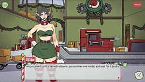 Claus secret surprise xmas hentai game ep 4 boss reveals huge 18+ cock