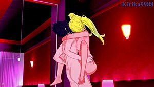 sakura haruno, naruko uzumaki, and sasuke uchiha having intense sex in naruto hentai 😈