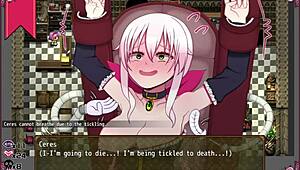 Massage Chair Brings Tears to the Little Witch in Hentai Game