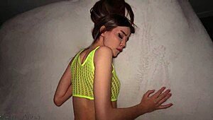 did you see how i inserted the big cock into that petite 18+ girl's ass through the fishnet?