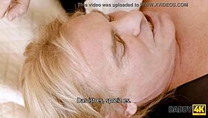 Daddy4k petite teen handles her future father-in-law with bold bedroom skills.