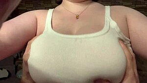 i love playing with busty boobs before a tanktop titfuck