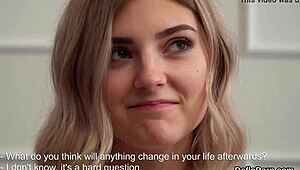 Man, this innocent teen gapes her slit wide and loses virginity fast.