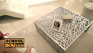 Rebellious Teen Mary Rock Screws in Front of Mama's Picture