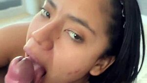 Latina Records Deepthroat For Cuckold Boyfriend