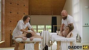 something kinky brewing between an old guy and a young 18+ tattooed babe.