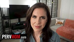 Dirty stepson rubs stepmoms bubbly boobs and pussy