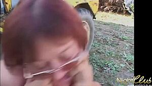 Herbert, the horny little neighbor, bangs every granny in retro German style.