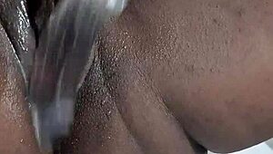 black babe squirts like waterfall 😍