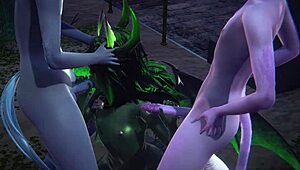 Yo, furry yaoi dragon and tanuki banging in park!