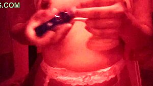 playing alone with my 22cm dildo in private