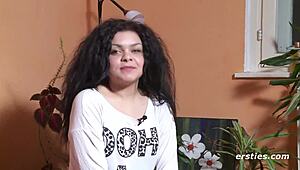 Passionate German-Brazilian Shows Big Natural Tits While Masturbating