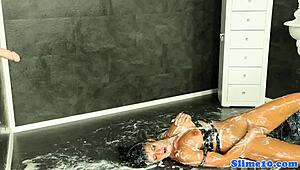 busty gloryhole babe preparing for a group activity in the european glamour scene