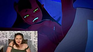 let's react and try to cum together in this emotional hentai gangbang