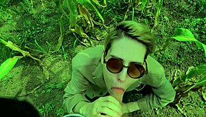 helping a twink friend out in the cornfield