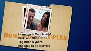 Cute Brunette Loves Taking It Hard on Homemade Tape