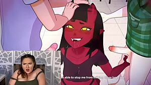 let's react and try to cum together in this emotional hentai gangbang