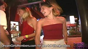 Spring break in Cancun showed off upskirt panties and stunning tits