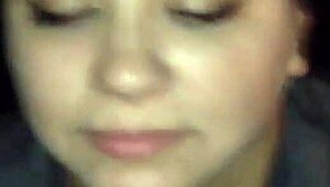 brunette teen 18+ gets facial after blowjob with deepthroat