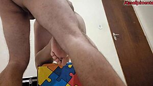 I Tease My Stepfather with My Tight Ass Out for Rough Play