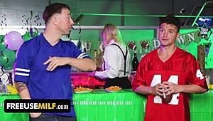 Lindsey Lakes offers her shaved pussy for free use anytime strangers demand