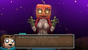 hornycraft parody hentai game pornplay ep 43 steve fucks sexy watermelon