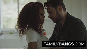 White stepdad cums on black stepdaughter's mouth, scarlit scandal and tommy pistol