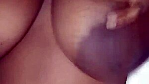 Ebony BBW Riding Cucumber Wildly!