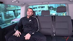 Milf Busty Whore’s Pussy Cum-Covered in Van