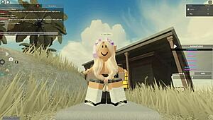 Cute Whore Rides and Gets Ass Fucked in Roblox