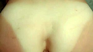 hot brunette rides cock for anal creampie in tight ass 😏