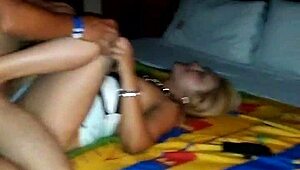 teacher in retro blue film