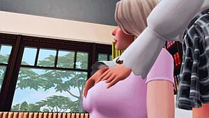 futanari student seduced classmate hard fuck classroom sims 4 anime hentai mature cock blowjob outfit boobs cute tits