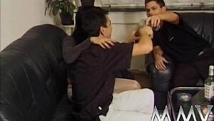 Horny Bitch Fucks Two Cocks Hardcore