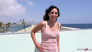 German Scout Picks Natural Latina Linda for Street Fuck