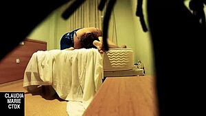 hidden cam catches chubby girl during oral session