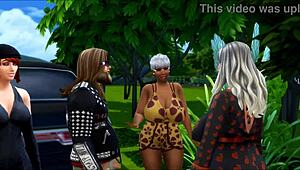 Sims 4 Ruby and Doris get wild with the Roadfuckers