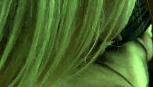 hot blonde lover passionately plays with big tits and cock in emotional blowjob scene