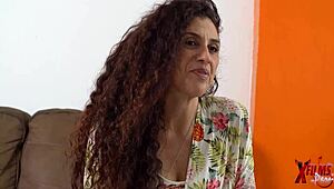 colombian milf aces porn casting with killer oral skills on display