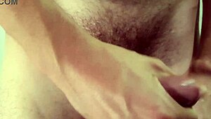 Petite 18+ Joe Nuts jerking big cock after gay porn