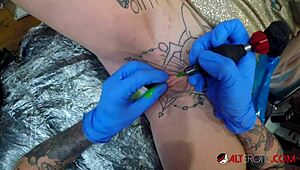 extreme inked hottie sully savage gets clit tattooed
