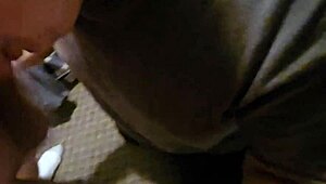 I stood up, he sucked my dick passionately