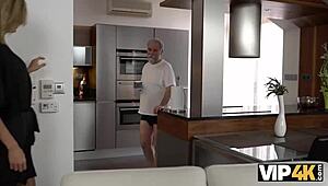 VIP4K old guy slides into juicy teen blonde dollface pussy