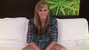 Hey, can this brand new blonde 18 yr old handle a deep creampie?