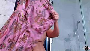 Ever wonder how Maxine cleans those perfect huge tits?